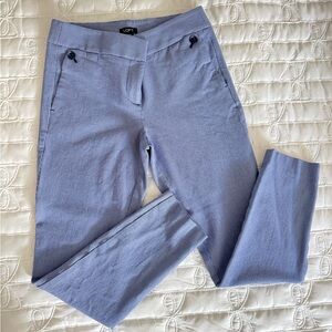 LOFT Light Blue Textured Slim Pants